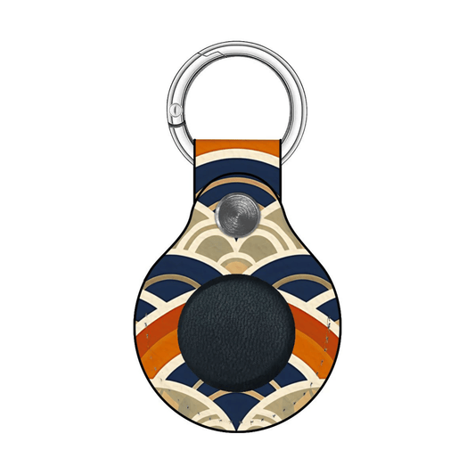 Keychain with geometric pattern on a white background