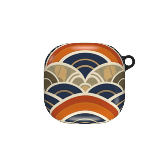 Decorative case with wave pattern on a white background