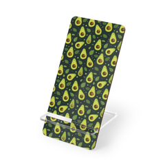 Phone stand with leopard print design on a white background