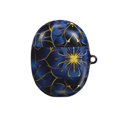 Blue floral design case on a white background