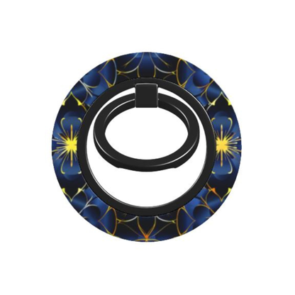 Phone ring holder with spider web design on a white background