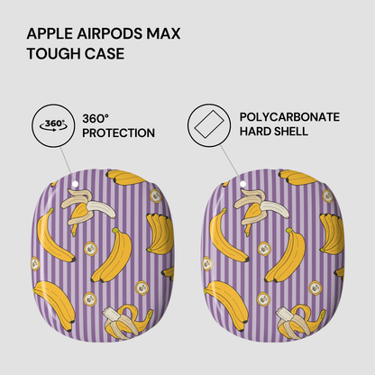 Apple AirPods Max tough case with banana pattern on a white background