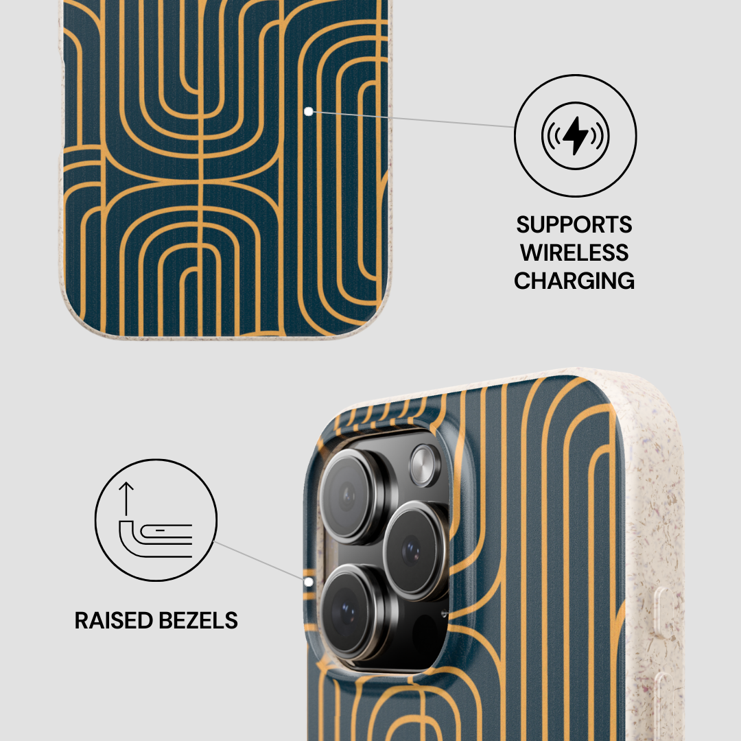 Gold on Teal | Biodegradable