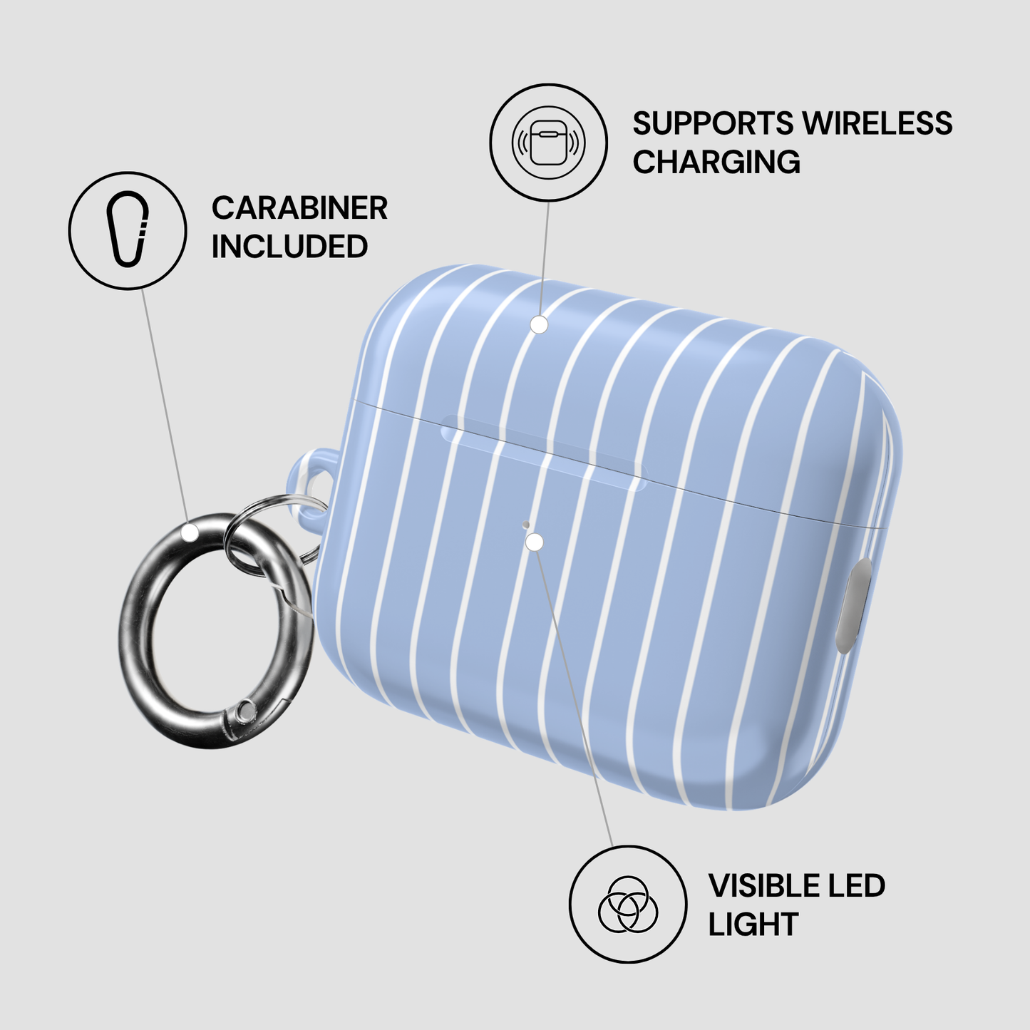 Blue Linen | Apple Airpods Case