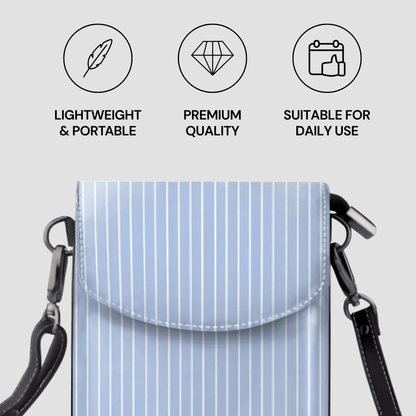 Blue Linen | Crossbody Phone Purse