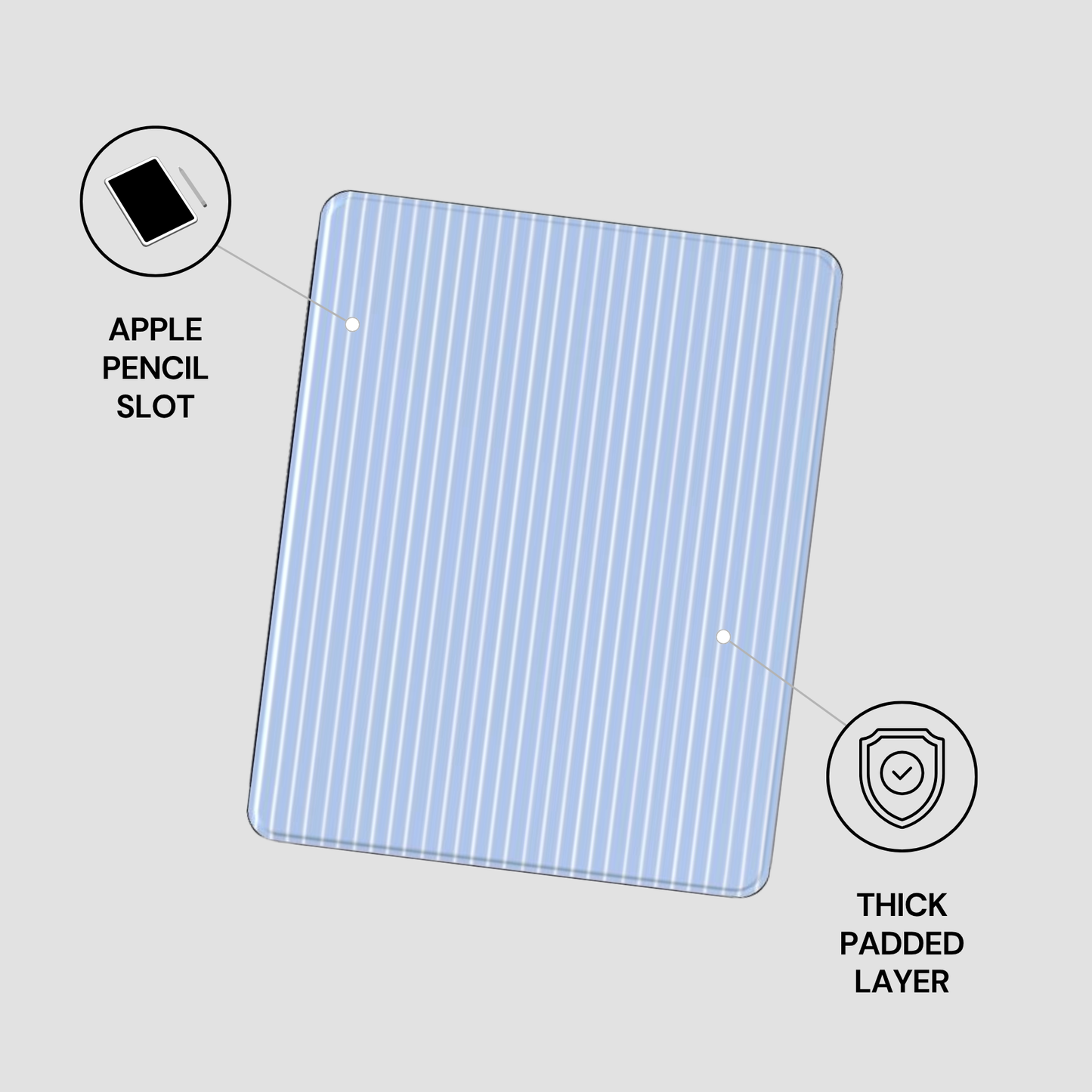 Blue Linen | Apple iPad Case