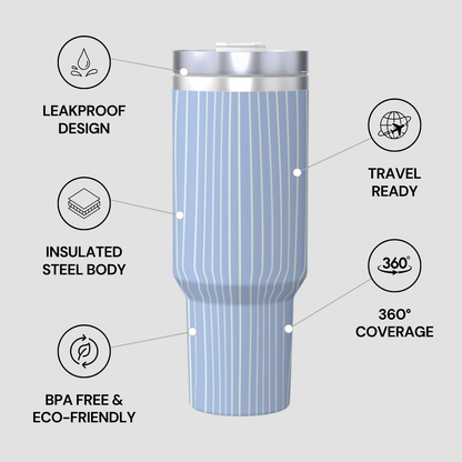 Blue Linen Tumbler main features 1
