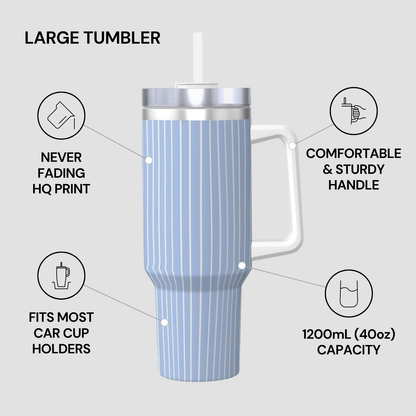 Blue Linen Tumbler main features 2