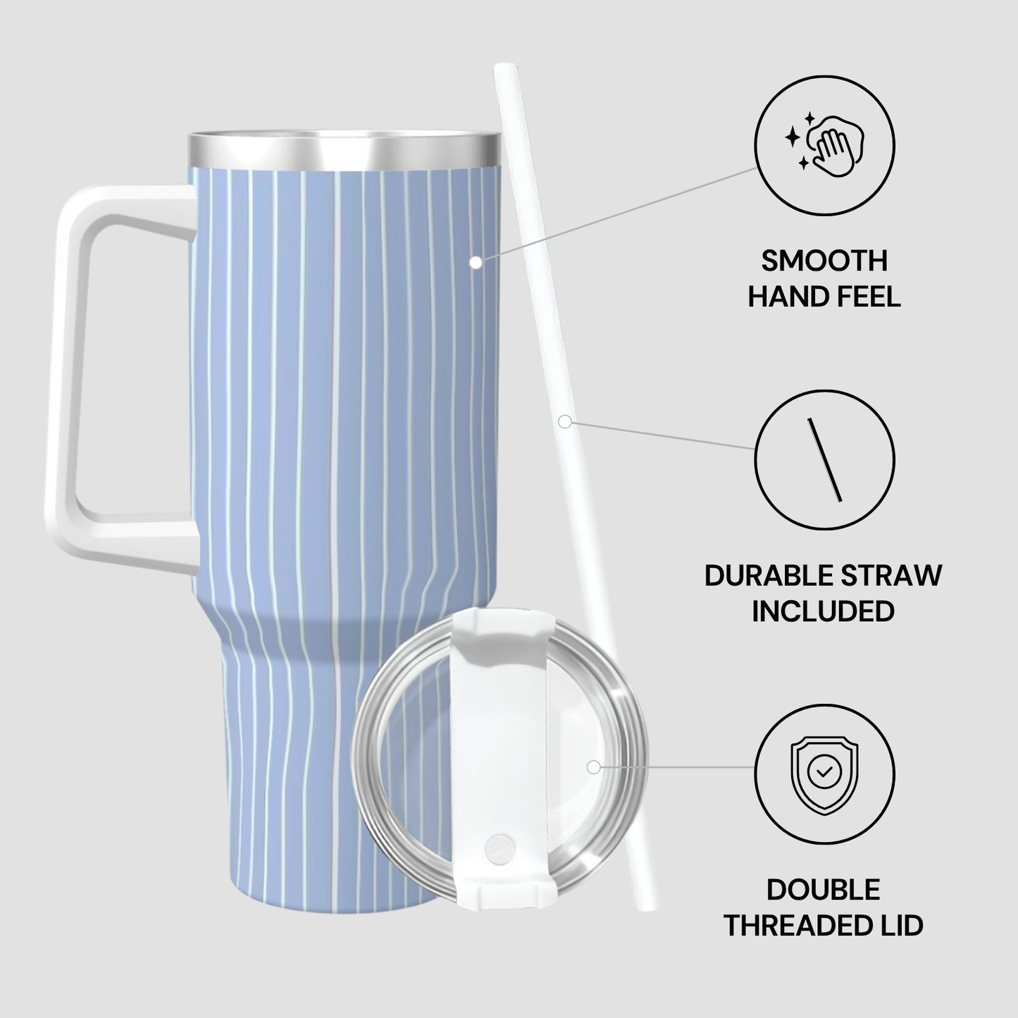 Blue Linen | Large Tumbler