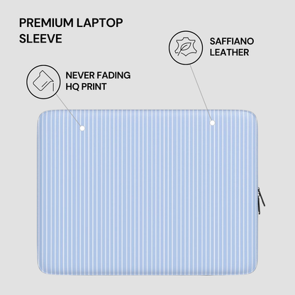 Blue Linen Premium Laptop Sleeve Features
