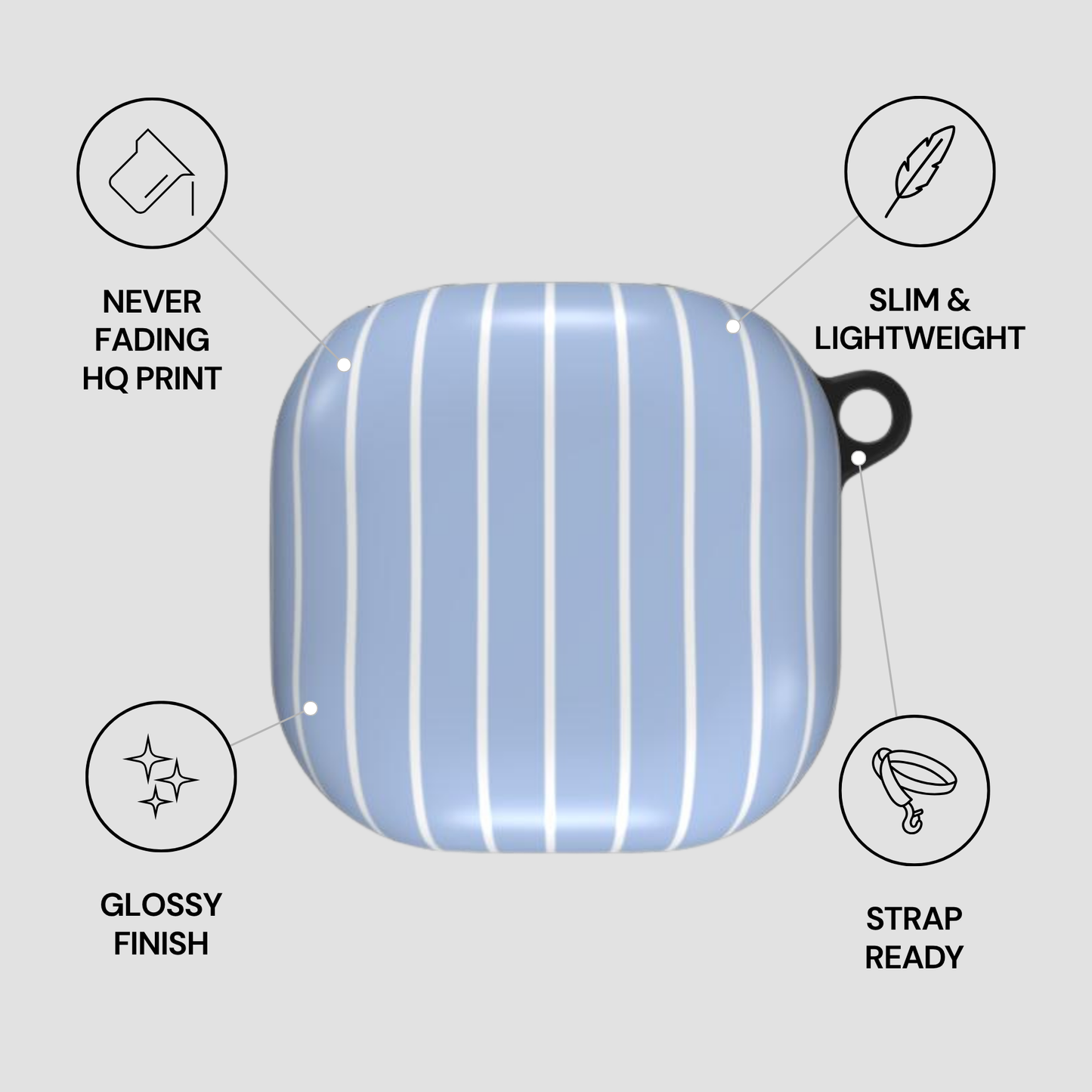 Blue Linen | Samsung Buds Case