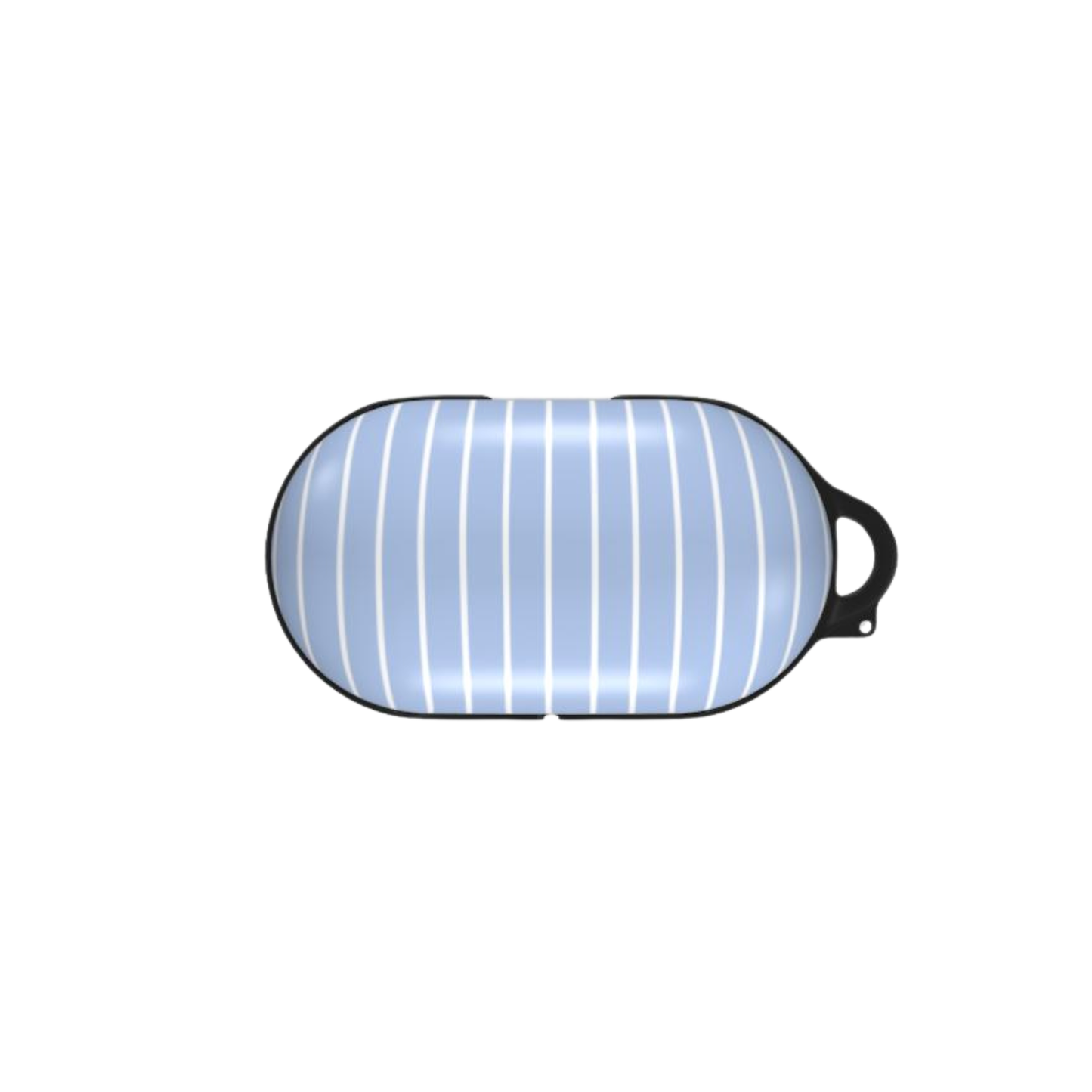 Blue striped buds case on a white background