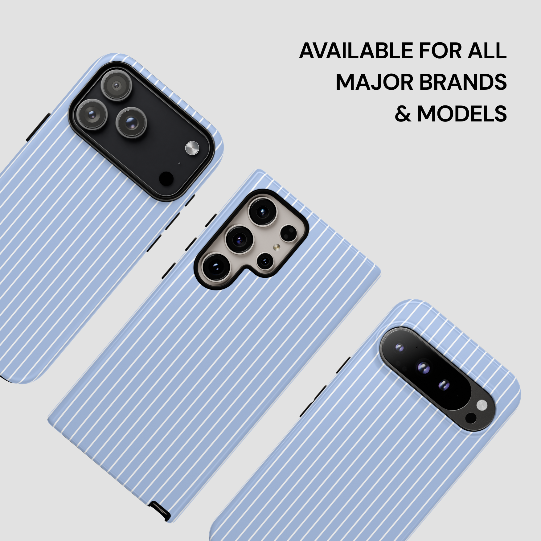 Blue phone case with grid pattern on a light gray background