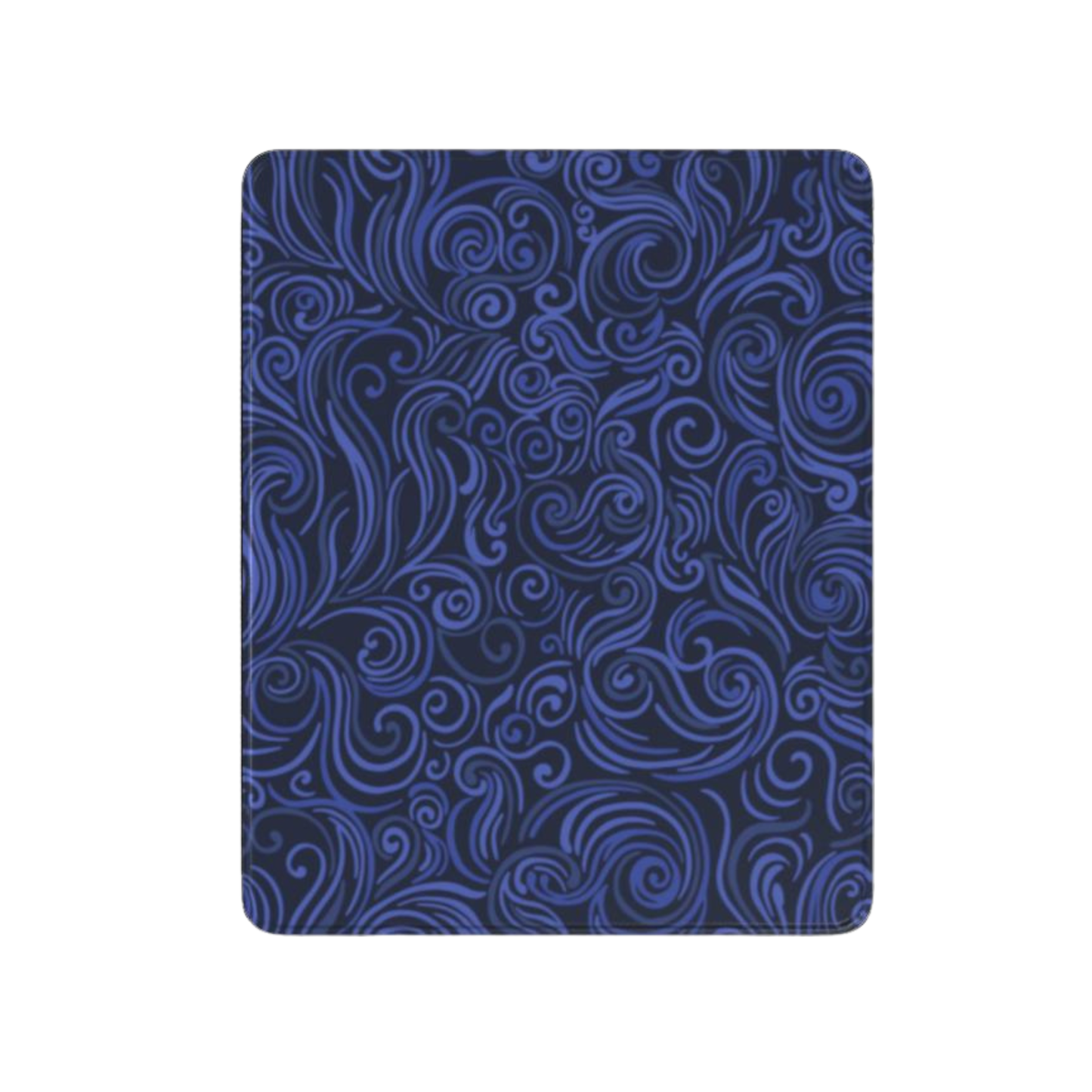 Blue patterned product on a white background