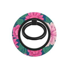 Floral-patterned phone ring stand on a white background