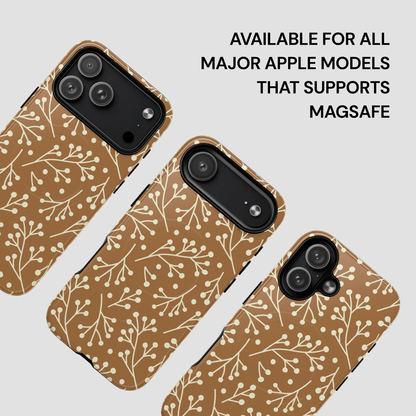 Phone cases with floral pattern on a light gray background