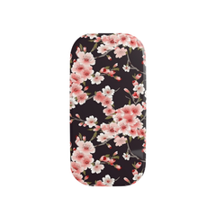 Phone case with pink floral design on a black background | Casenari