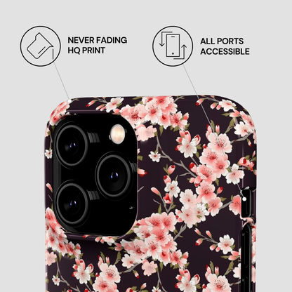 Floral phone case with camera and port accessibility features on a light gray background | Casenari