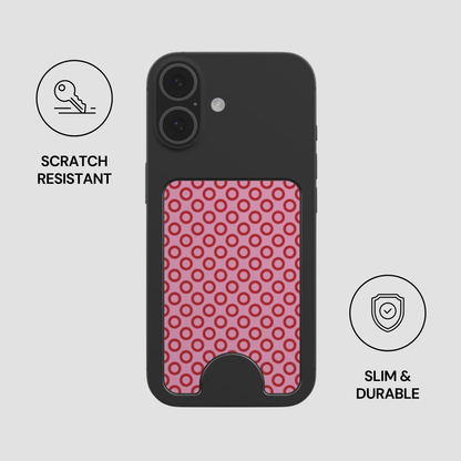 Cherry Loop Magnetic Wallet attached to the back of a phone showing slim and durable everyday use