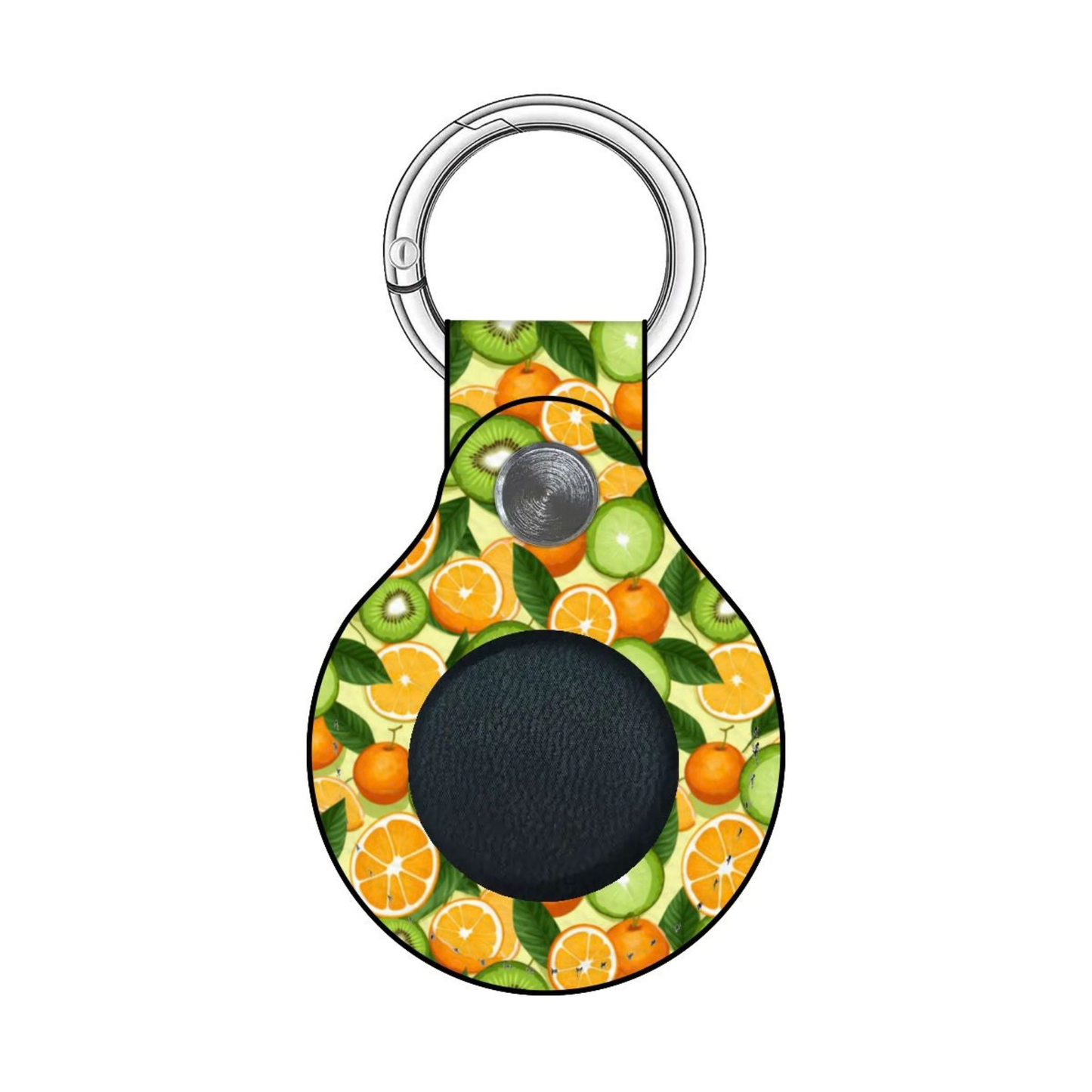 Keychain with fruit pattern on a white background