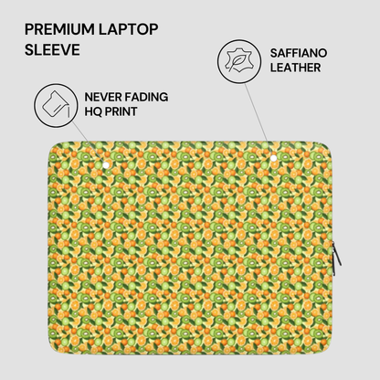 Laptop sleeve with turtle pattern on a gray background