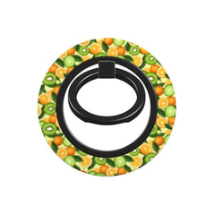 Phone ring holder with fruit pattern on a white background