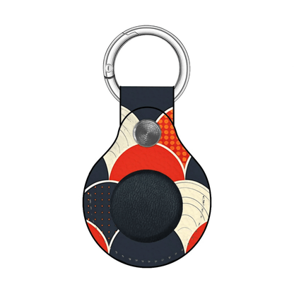 Keychain with geometric pattern on a white background