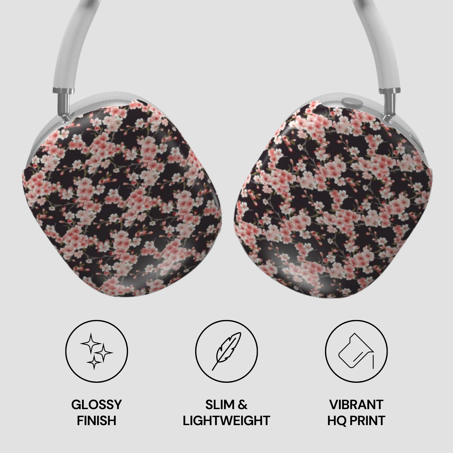 Floral patterned cases on a white background with features listed below. | Casenari