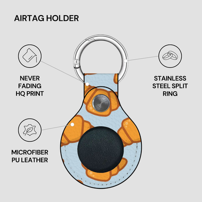 Airtag holder with features highlighted on a gray background | Casenari