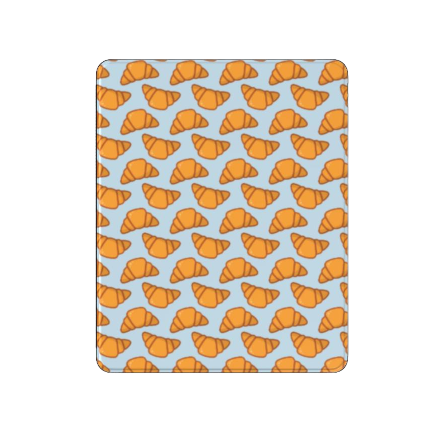 Patterned product with orange croissant design on a blue background | Casenari