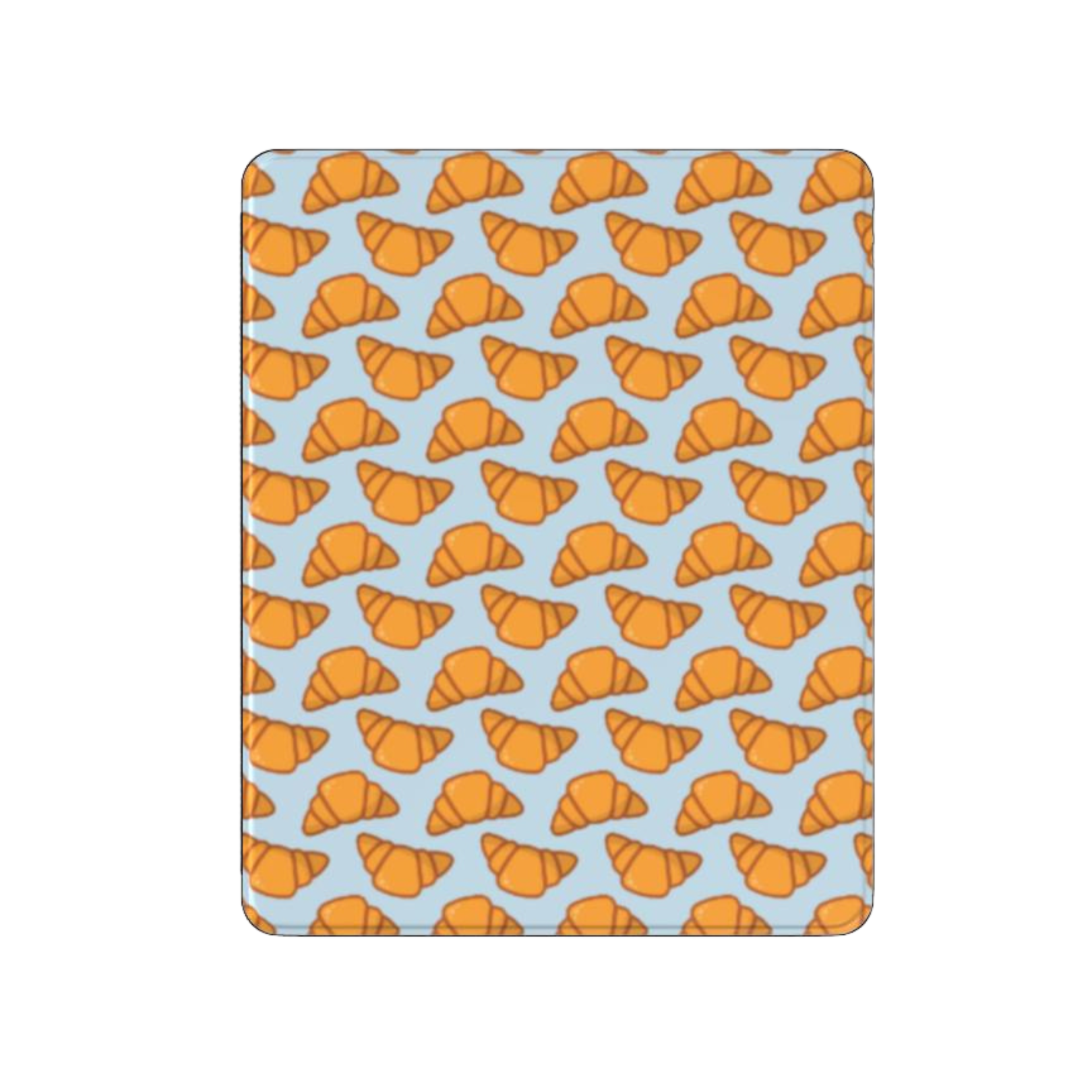 Patterned product with orange croissant design on a blue background | Casenari