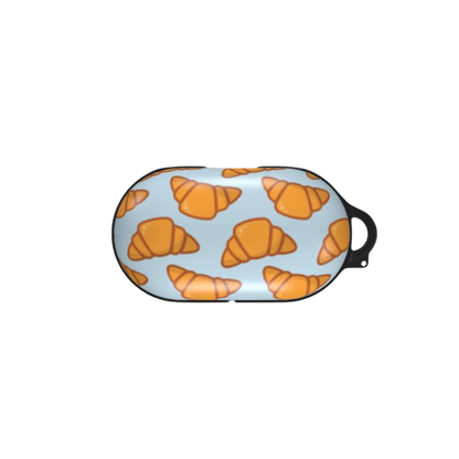Samsung Buds Case croissant pattern on a light blue background | Casenari