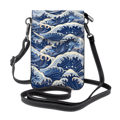 Crossbody bag with wave pattern design on a white background | casenari