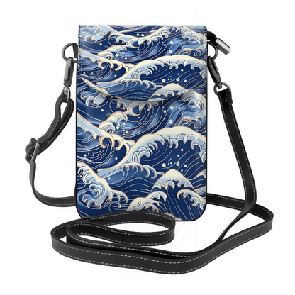 Crossbody bag with wave pattern design on a white background | casenari