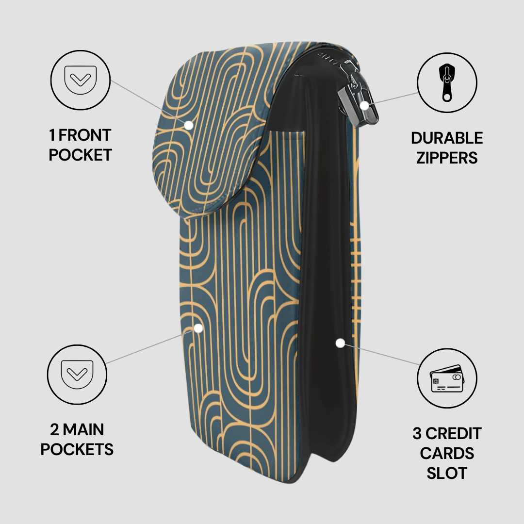 Gold on Teal | Crossbody Phone Purse