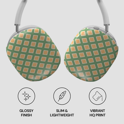Patterned earrings with glossy finish, slim design, and vibrant HQ print on a light gray background.