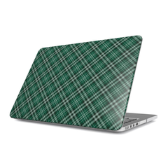 Laptop with a green plaid case on a white background | Casenari