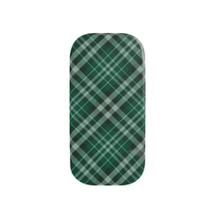 Green and gray plaid pattern on a white background | Casenari