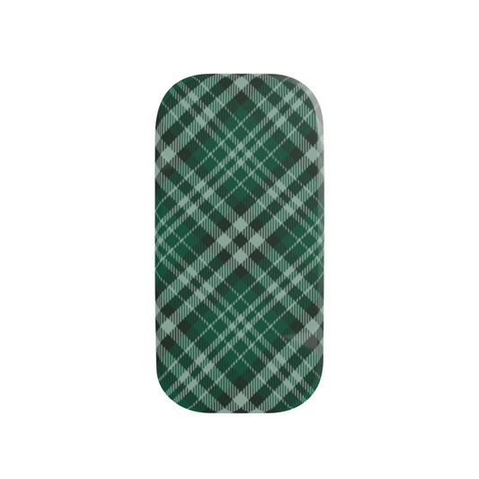 Green and gray plaid pattern on a white background | Casenari