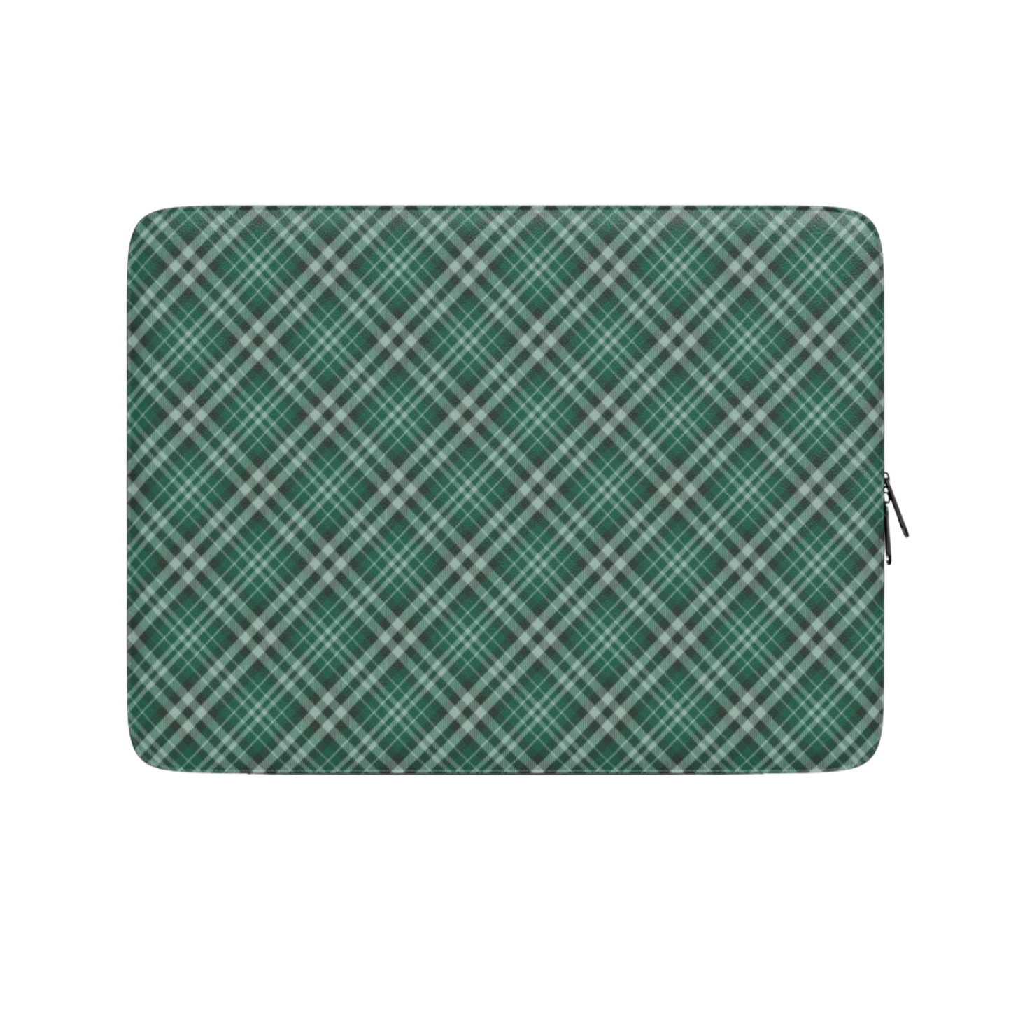 Green plaid laptop sleeve on a white background | Casenari