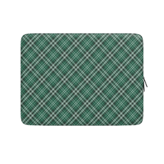 Green plaid laptop sleeve on a white background | Casenari