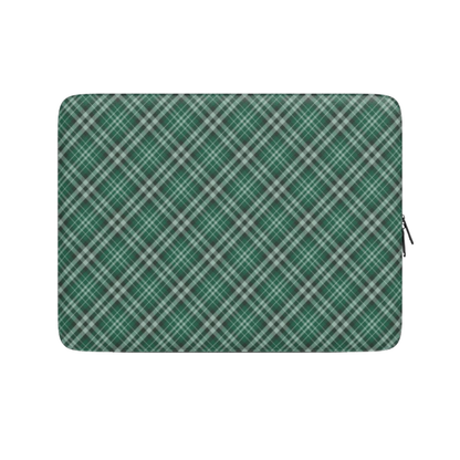 Green plaid laptop sleeve on a white background | Casenari
