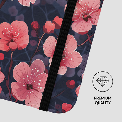 Floral-patterned product with a black strap and 'Premium Quality' label.