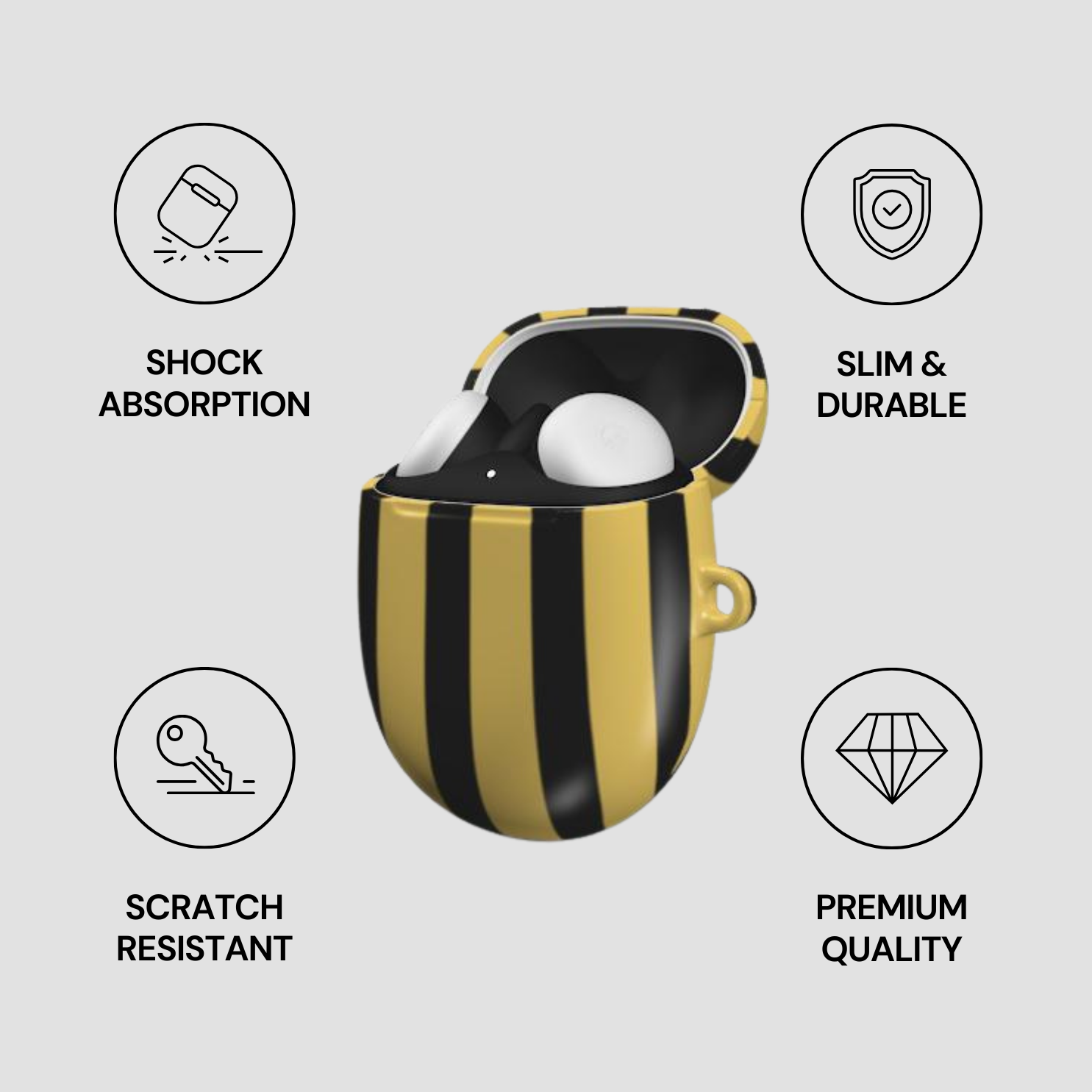 Gilded Noir Google Buds Case Opened