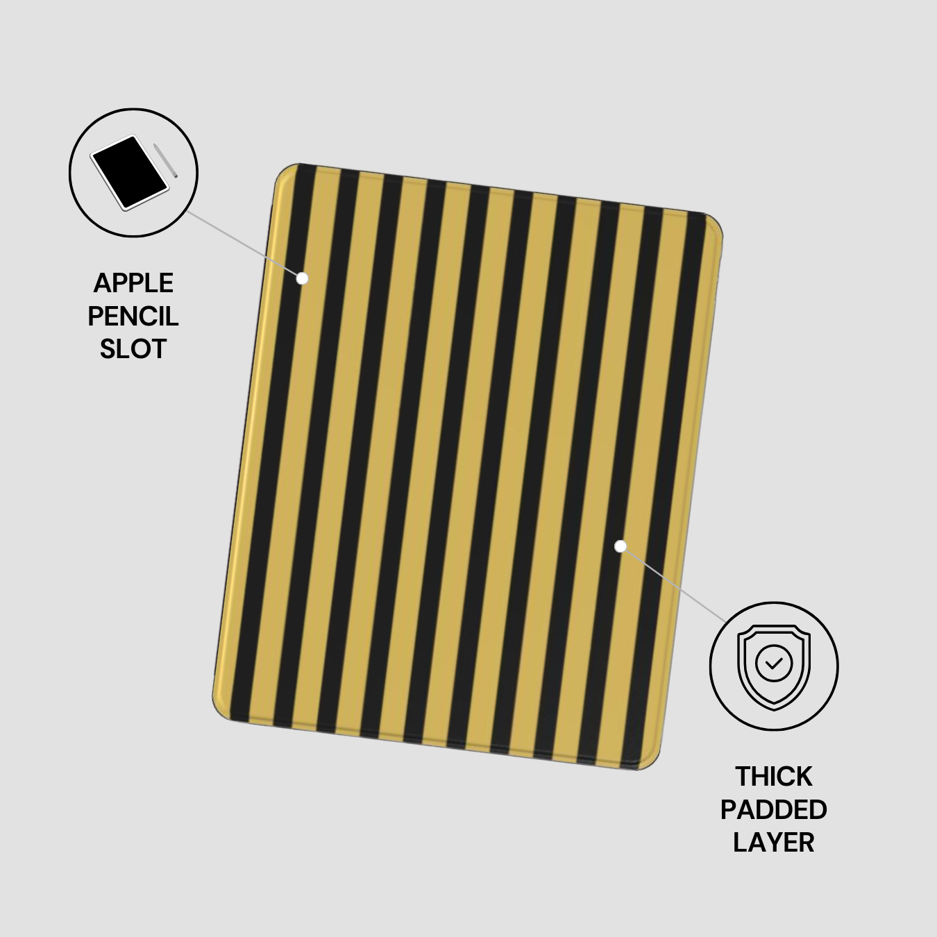 Gilded Noir Ipad Case quality image