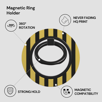 Gilded Noir Magnetic Ring Holder Features