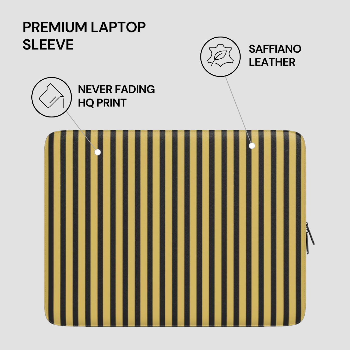 Gilded Noir Premium laptop Sleeve Layers