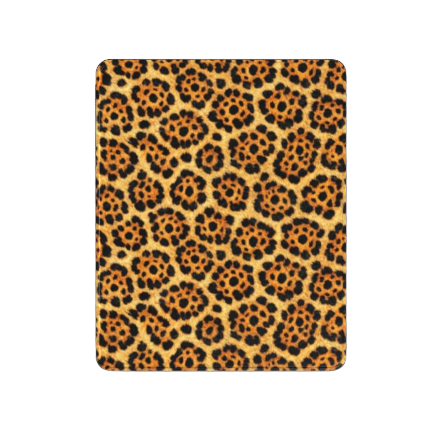 Leopard print pattern on a white background