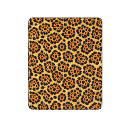 Leopard print pattern on a white background