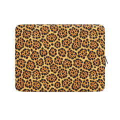 Leopard print pouch on a white background